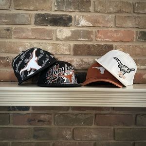 Lot of four new University of Texas UT Longhorns ball caps